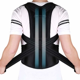 DOACT Geradehalter zur Haltungskorrektur - Rücken Schulter Verstellbar Atmungsaktiv Rückenbandage Rückenhalter Haltungskorrektur für Damen und Herren XXL(Taille 112cm-130cm/44-51) - 1