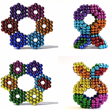 QTYJQ 3D Magic Ball, Puzzle-Kreativspiel, geeignet für Kinder und Erwachsene Dekompressionsspielzeug, Farbe (10 Farben), 1000 Partikel - 4