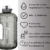 VitaBottles Gym Bottle Fitness Trinkflasche 2.2 Liter 2200ml XXL BPA-Free DHEP-Free schwarz Sport Water Jug Wasserkanister Water Gallon/Empfohlene Trinkmenge über den Tag - 2